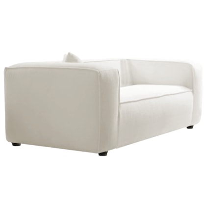 Poltrona Decorativa Escritório Orgânica Cecília Bouclé  Branco - Amarena Móveis