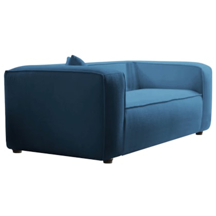 Poltrona Decorativa Escritório Orgânica Cecília Linho Azul Royal - Amarena Móveis