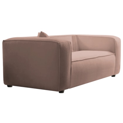 Poltrona Decorativa Escritório Orgânica Cecília Linho Rose - Amarena Móveis
