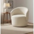 Poltrona Decorativa Giratória Sala de Estar Recepção Jasmine Bouclé Bege