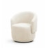 Poltrona Decorativa Giratória Sala de Estar Recepção Jasmine Bouclé Bege