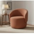 Poltrona Decorativa Giratória Sala de Estar Recepção Jasmine Bouclé Terracota