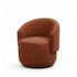 Poltrona Decorativa Giratória Sala de Estar Recepção Jasmine Bouclé Terracota