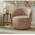 Poltrona Decorativa Giratória Sala de Estar Recepção Jasmine Linho Rosê