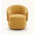 Poltrona Decorativa Giratória Sala de Estar Recepção Jasmine Suede Amarelo