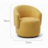 Poltrona Decorativa Giratória Sala de Estar Recepção Jasmine Suede Amarelo