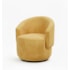Poltrona Decorativa Giratória Sala de Estar Recepção Jasmine Suede Amarelo