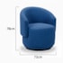 Poltrona Decorativa Giratória Sala de Estar Recepção Jasmine Suede Azul Marinho