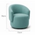 Poltrona Decorativa Giratória Sala de Estar Recepção Jasmine Suede Azul Tiffany