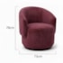 Poltrona Decorativa Giratória Sala de Estar Recepção Jasmine Suede Bordô