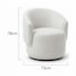 Poltrona Decorativa Giratória Sala de Estar Recepção Jasmine Suede Branco