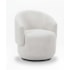 Poltrona Decorativa Giratória Sala de Estar Recepção Jasmine Suede Branco