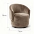 Poltrona Decorativa Giratória Sala de Estar Recepção Jasmine Suede Cappuccino