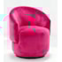 Poltrona Decorativa Giratória Sala de Estar Recepção Jasmine Suede Pink