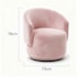 Poltrona Decorativa Giratória Sala de Estar Recepção Jasmine Suede Rosa Bebê