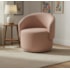 Poltrona Decorativa Giratória Sala de Estar Recepção Jasmine Suede Rosê