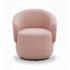 Poltrona Decorativa Giratória Sala de Estar Recepção Jasmine Suede Rosê