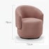 Poltrona Decorativa Giratória Sala de Estar Recepção Jasmine Suede Rosê