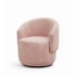 Poltrona Decorativa Giratória Sala de Estar Recepção Jasmine Suede Rosê