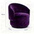 Poltrona Decorativa Giratória Sala de Estar Recepção Jasmine Suede Roxo