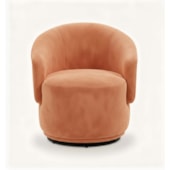Poltrona Decorativa Giratória Sala de Estar Recepção Jasmine Suede Terracota