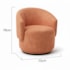 Poltrona Decorativa Giratória Sala de Estar Recepção Jasmine Suede Terracota