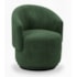 Poltrona Decorativa Giratória Sala de Estar Recepção Jasmine Suede Verde