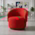 Poltrona Decorativa Giratória Sala de Estar Recepção Jasmine Suede Vermelho