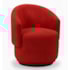 Poltrona Decorativa Giratória Sala de Estar Recepção Jasmine Suede Vermelho