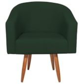 Poltrona Decorativa Jade Design Moderno Sala de Estar Quarto Escritório Confortável Luxo Pés Palito Suede Verde