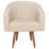 Poltrona Decorativa Jade Design Moderno Sala de Estar Quarto Escritório Confortável Luxo Pés Palito Bouclé Bege
