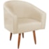 Poltrona Decorativa Jade Design Moderno Sala de Estar Quarto Escritório Confortável Luxo Pés Palito Bouclé Bege