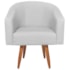 Poltrona Decorativa Jade Design Moderno Sala de Estar Quarto Escritório Confortável Luxo Pés Palito Bouclé Branco
