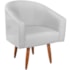 Poltrona Decorativa Jade Design Moderno Sala de Estar Quarto Escritório Confortável Luxo Pés Palito Bouclé Branco