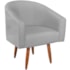 Poltrona Decorativa Jade Design Moderno Sala de Estar Quarto Escritório Confortável Luxo Pés Palito Bouclé Cinza