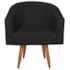 Poltrona Decorativa Jade Design Moderno Sala de Estar Quarto Escritório Confortável Luxo Pés Palito Bouclé Preto