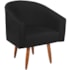 Poltrona Decorativa Jade Design Moderno Sala de Estar Quarto Escritório Confortável Luxo Pés Palito Bouclé Preto