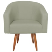 Poltrona Decorativa Jade Design Moderno Sala de Estar Quarto Escritório Confortável Luxo Pés Palito Bouclé Verde Oliva