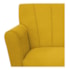 Poltrona Decorativa Laura Base Giratória de Madeira Suede Amarelo - Amarena Móveis