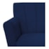 Poltrona Decorativa Laura Base Giratória de Madeira Suede Azul Marinho - Amarena Móveis