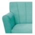 Poltrona Decorativa Laura Base Giratória de Madeira Suede Azul Tiffany - Amarena Móveis