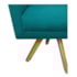 Poltrona Decorativa Laura Base Giratória de Madeira Suede Azul Turquesa - Amarena Móveis