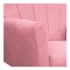 Poltrona Decorativa Laura Base Giratória de Madeira Suede Rosa Bebê - Amarena Móveis