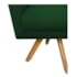 Poltrona Decorativa Laura Base Giratória de Madeira Suede Verde - Amarena Móveis