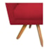 Poltrona Decorativa Laura Base Giratória de Madeira Suede Vermelho - Amarena Móveis