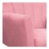 Poltrona Decorativa Laura Base Giratória de Metal Suede Rosa Bebê - Amarena Móveis