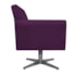 Poltrona Decorativa Laura Base Giratória de Metal Suede Roxo - Amarena Móveis