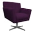 Poltrona Decorativa Laura Base Giratória de Metal Suede Roxo - Amarena Móveis