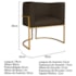 Poltrona Decorativa Luna Base de Ferro Dourado Sintético Marrom