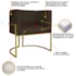 Poltrona Decorativa Luna Base de Ferro Dourado Sintético Marrom